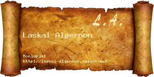 Laskai Algernon névjegykártya